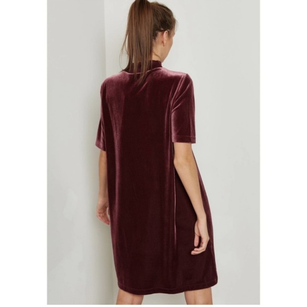 Adidas Velvet Vibes Maroon Mini Dress Small - Picture 4 of 10